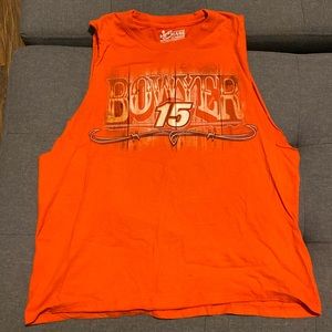 Vintage NASCAR Chase Authentics #15 Clint Bowyer Men’s Large Tank Top Orange